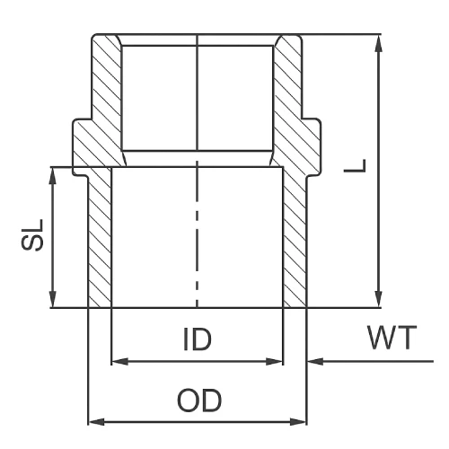 CPVC Female Adapter Drawings
