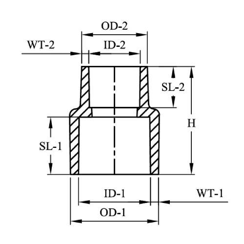 CPVC Reducer Drawing