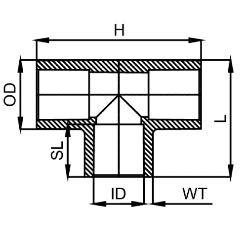 CPVC TEE DIAGRAM
