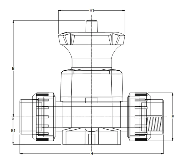 UPVC Diaphragm Valve Diagram image