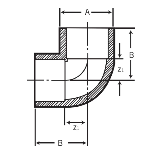 ABS Elbow 90 Degree Diagram