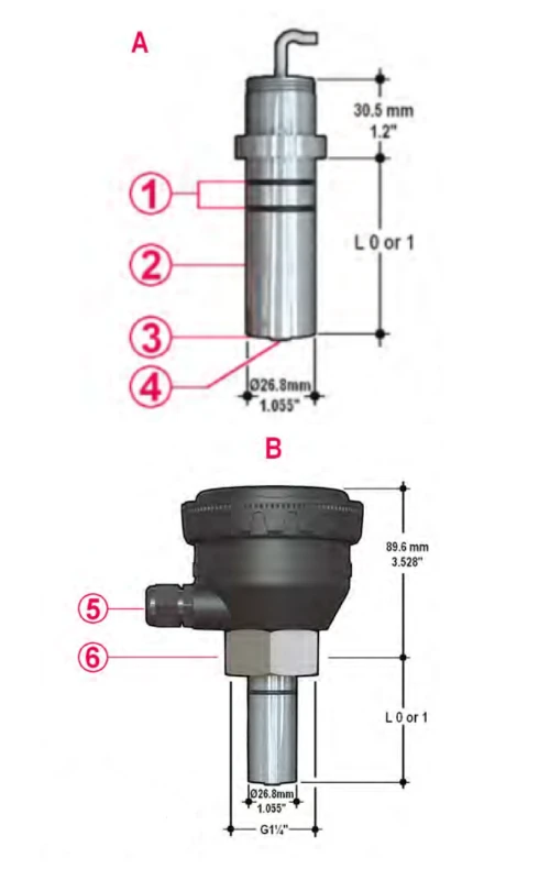 Magmeter Flow Sensor - FLS F6.60 Diagram