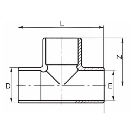 PPH Equal Tee Drawings