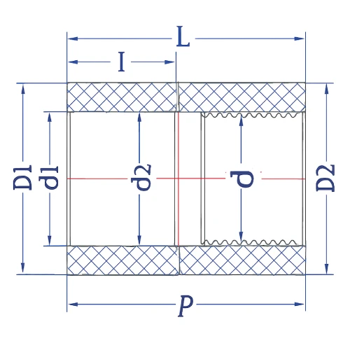 PPH Female Threaded Adaptor Drawing