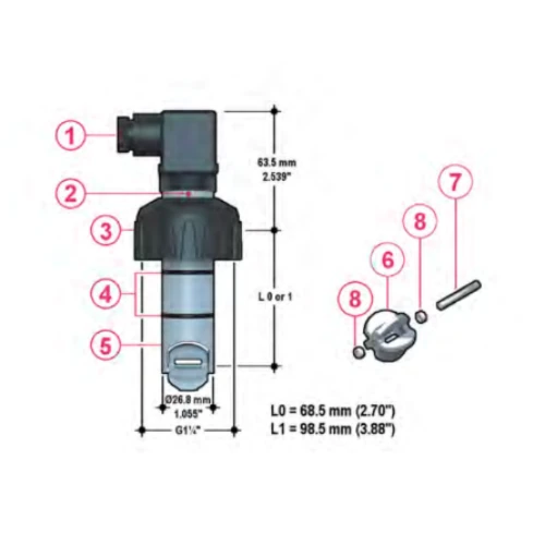 Paddlewheel Flow Switch - FLS F3.05 Diagram