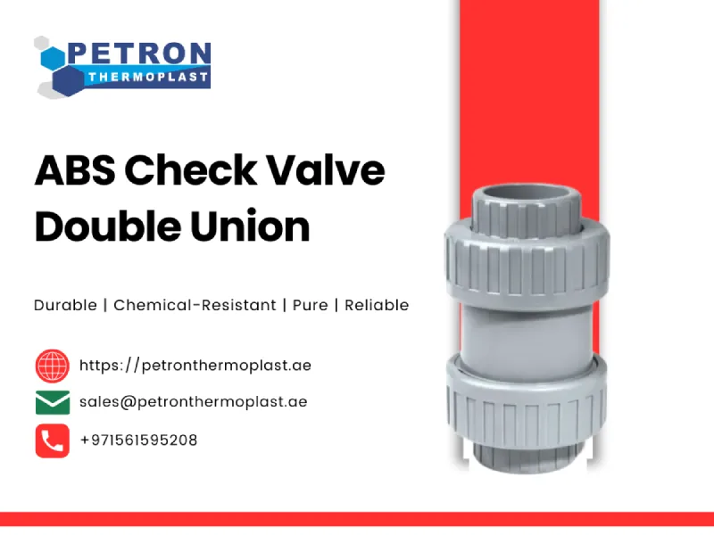 ABS Check valve Double Union Graphics