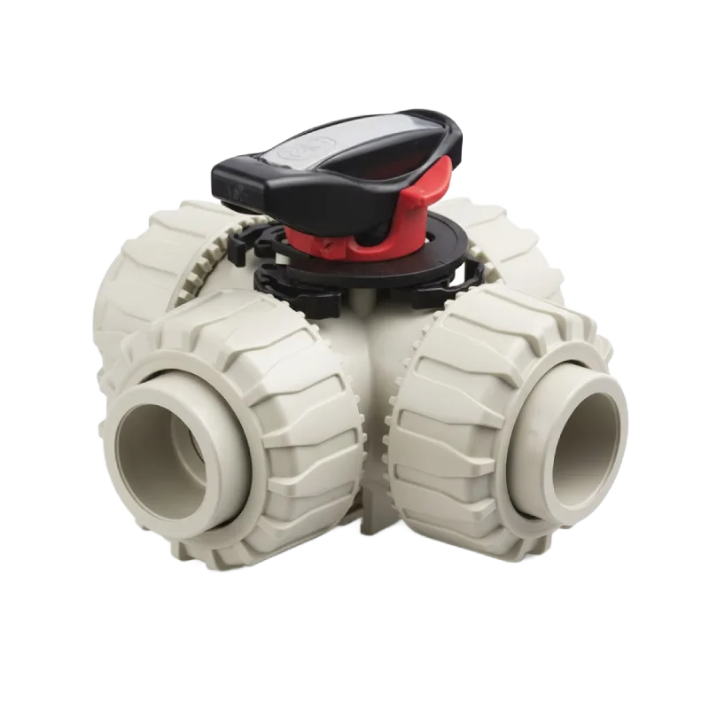 PPH 3 Way Ball Valve L-Port Type Graphics