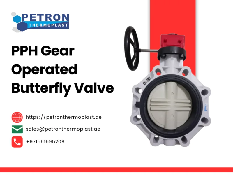 PPH Gear Operated Butterfly Valve Graphics images