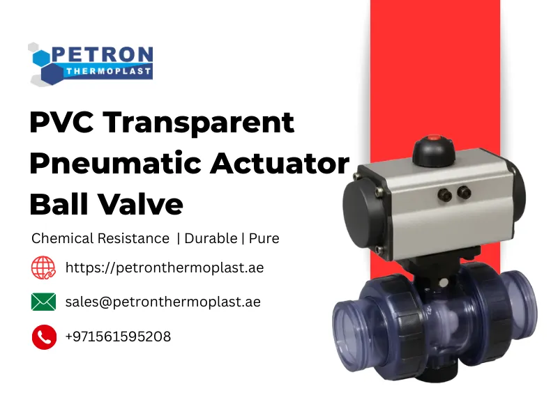 PVC Transparent Pneumatic Actuator Ball Valve Graphics